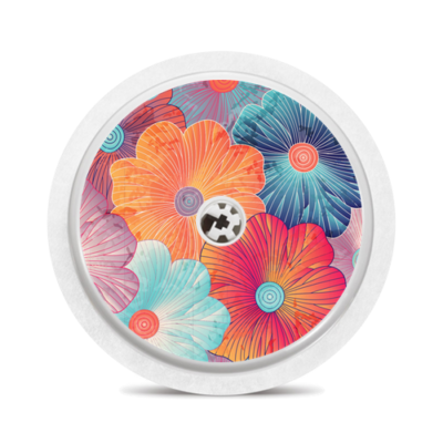 Sticker pour capteur Freestyle Libre Grosses fleurs My Lovely Bird