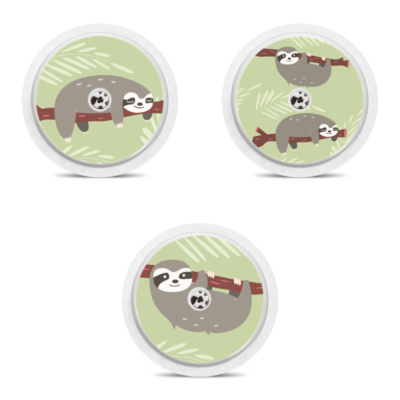 3 stickers pour capteur Freestyle Libre Paresseux My Lovely Bird