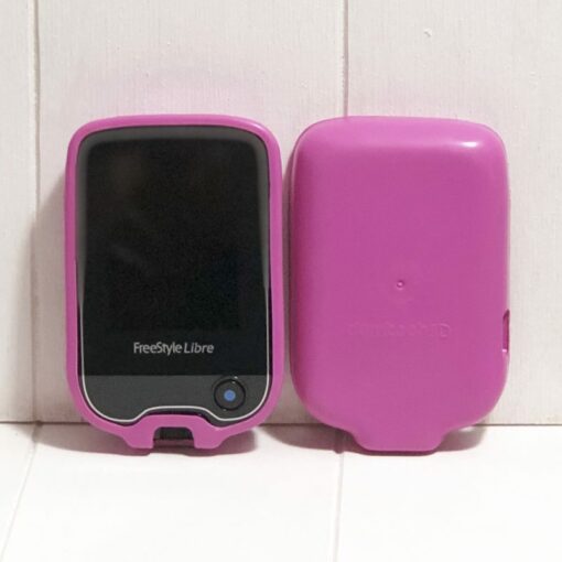 Coque en silicone souple pour lecteur FreeStyle Libre, rose parme