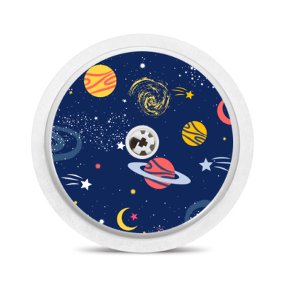 Sticker pour capteur Freestyle Libre, Galaxie My Lovely Bird
