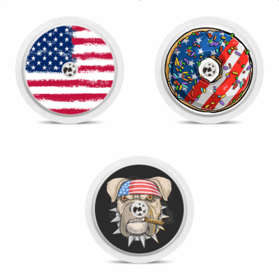 3 stickers pour capteurs Freestyle Libre, USA, My Lovely Bird