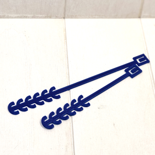 2 barrettes de maintien bleues pour masque tissu