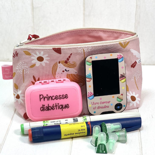 Petite trousse My Lovely Bird arc en ciel Princesse diabétique – Image 2