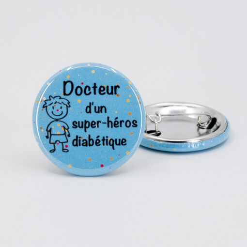 Dia Badge My Lovely Bird Docteur d'un Super-héros diabétique