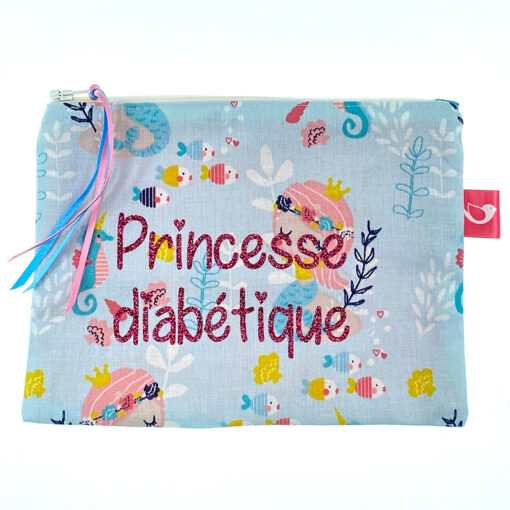 Trousse plate My Lovely Bird sirène Princesse diabétique