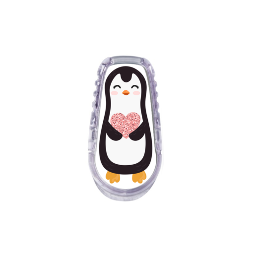 Sticker pour transmetteur Dexcom G6 pingouin coeur My Lovely Bird