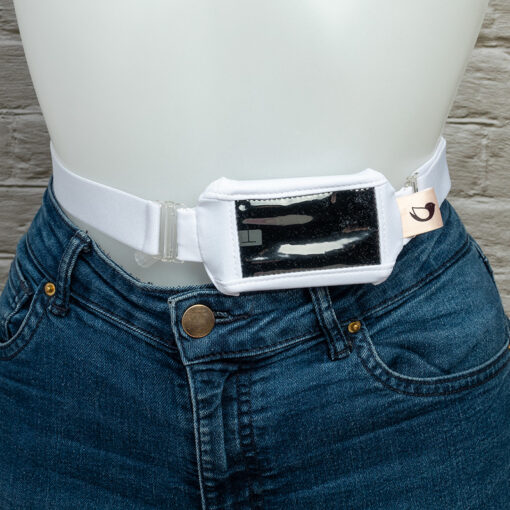 Ceinture pochette My Lovely Bird pour pompe à insuline T:Slim X2 Blanc