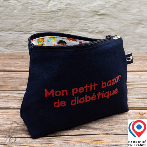 Grande trousse My Lovely Bird marine Mon petit bazar de diabétique petits super-héros