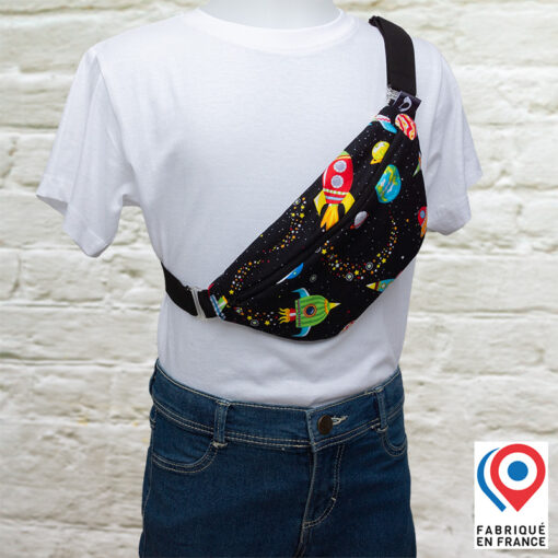 Ceinture banane molletonnée My Lovely Bird Espace ceinture noire – Image 3