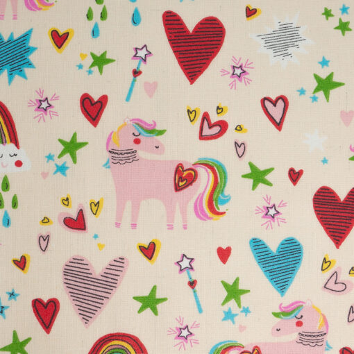 Grande trousse My Lovely Bird rose paillettes Vivre d'amour et d'insuline doublure toile enduite licornes et coeurs – Image 2