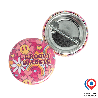 Dia badge My Lovely Bird Groovy Diabète