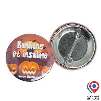 Dia badge My Lovely Bird Halloween Bombons et insuline
