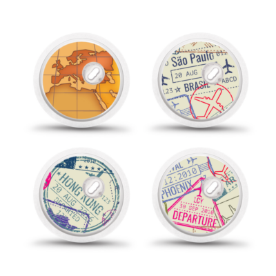 Mini capteur Freestyle Libre 3 lot de 4 mini stickers Travel My Lovely Bird