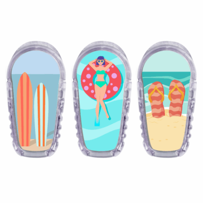 3 stickers pour transmetteur Dexcom G6 Summer Time My Lovely Bird