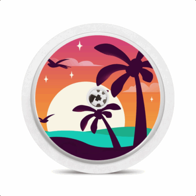 Sticker pour capteur Freestyle Libre sunrise My Lovely Bird