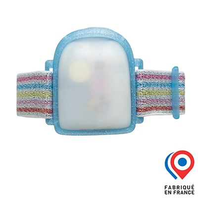 Brassard Omnipod My Lovely Bird Bleu pailleté Rayures pailletées 2025