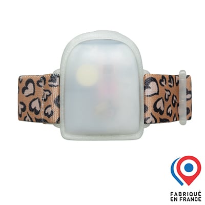 Brassard Omnipod My Lovely Bird Translucide Léopard coeurs 2025
