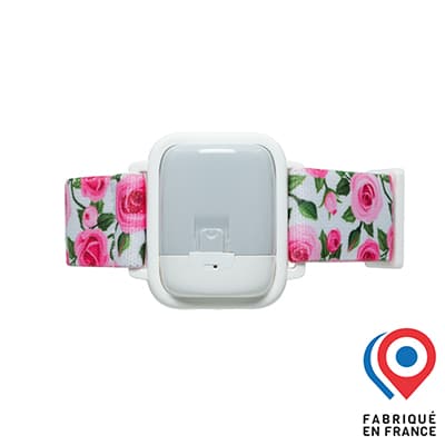 Brassard de maintien pour Medtrum My Lovely Bird Blanc Roses pink 2025