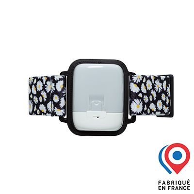 Brassard de maintien pour Medtrum My Lovely Bird Noir Marguerites 2025