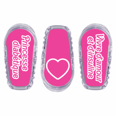 3 stickers pour transmetteur Dexcom G6 Princesse diabétique My Lovely Bird