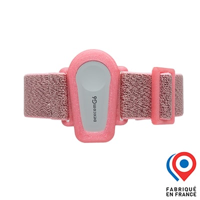 Brassard Dexcom G6 My Lovely Bird Rose Gold Paillettes
