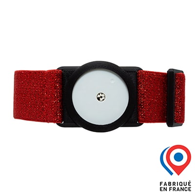 Brassard de maintien pour Freestyle Libre Noir Rouge paillettes My Lovely Bird