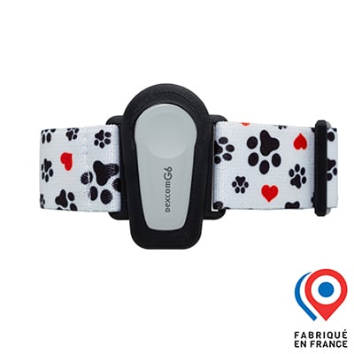 Brassard G6 My Lovely Bird Noir Pattes et coeurs 2025
