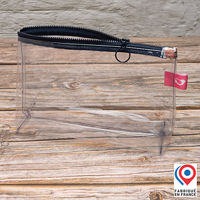 Trousse transparente My Lovely Bird Bleu marine Fleurs