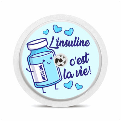 Sticker pour capteur Freestyle Libre L'insuline c'est la vie My Lovely Bird
