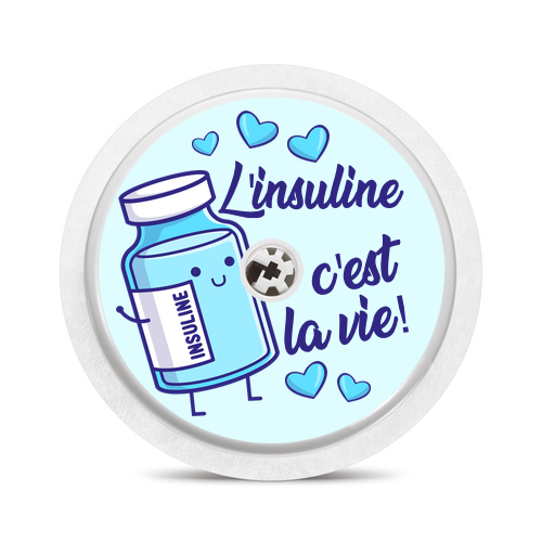 Sticker pour capteur Freestyle Libre L'insuline c'est la vie My Lovely Bird