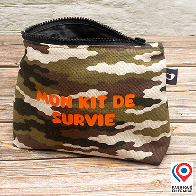Grande trousse My Lovely Bird camouflage Mon kit de survie doublure tissu enduit