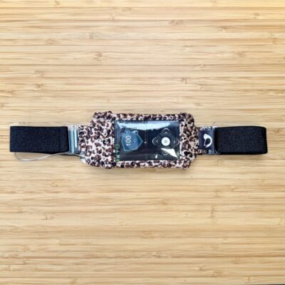 Ceinture pochette My Lovely Bird pour pompe à insuline Medtronic Léopard ceinture noire paillettes